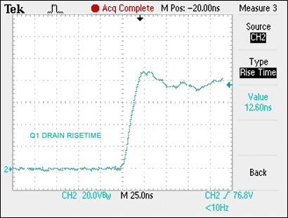 Boost driver for long LED stri,Figure 7. Drain voltage risetime.,第7张