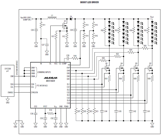 基于MAX16826设计的高亮LED（HBLED）驱动方案,第5张