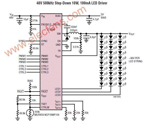 基于LT3596设计的60V降压LED驱动技术,第6张