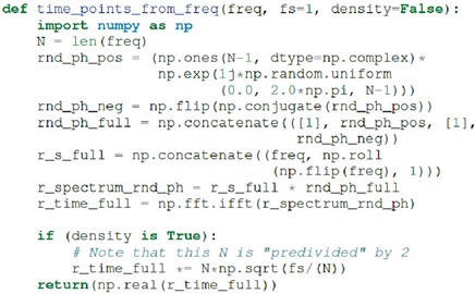 转换器连接教程：Python分析混合模式信号链中噪声的方法,图 25. 生成任意噪声曲线的 Python 代码。,第32张