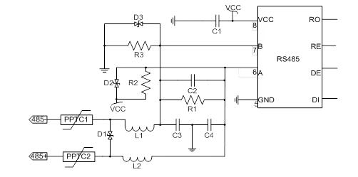 典型的RS485端口防护电路,第4张
