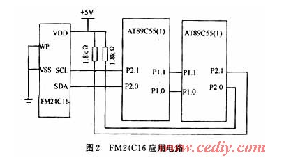 铁电存储器在多MCU系统中应用(附fm24c16的作用FM24C16引脚图及工作程序),第3张