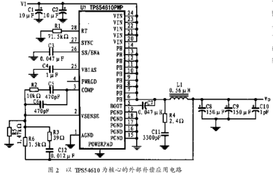 基于TPS54610外部补偿结构的电路构成及设计,基于TPS54610的同步降压DC／DC电源设计,第3张