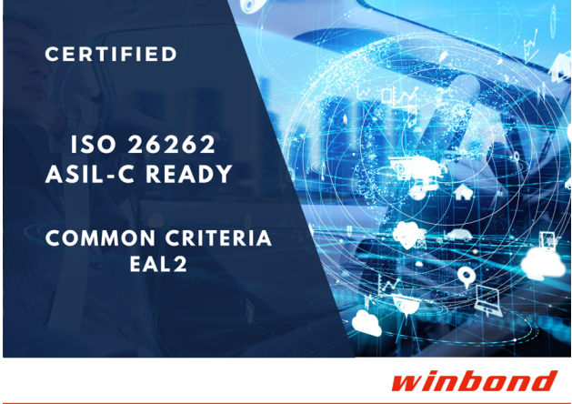 华邦TrustME® W77Q安全闪存荣获Common Criteria EAL2和ISO 26262 ASIL-C Ready 认证,pYYBAGETOP2AOmqlAAYgFKRafF0699.png,第2张