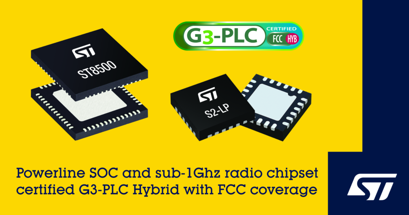 意法半导体扩大智能表计通信连接功能，G3-PLC Hybrid双模芯片组获FCC认证,第2张
