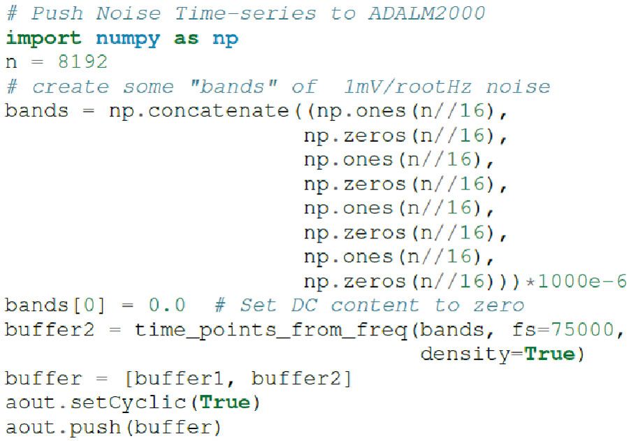 转换器连接教程：Python分析混合模式信号链中噪声的方法,图 26. 使用 ADALM2000 验证任意噪声。,第33张