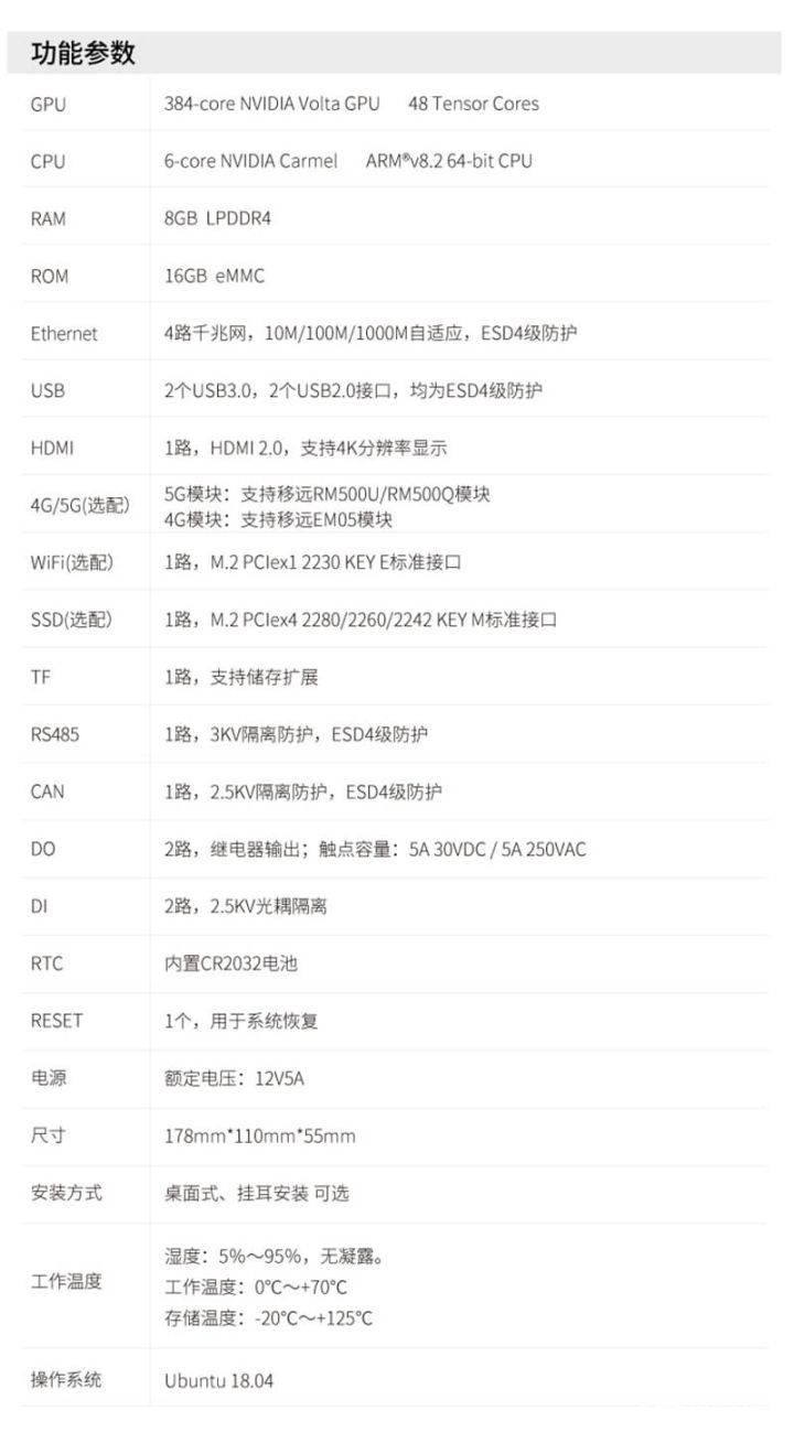 搭载NVIDIA Jetson Xavier NX的AI边缘计算终端FCU3001,poYBAGGlkdyAbB3JAAECJObjqPE308.jpg,第10张