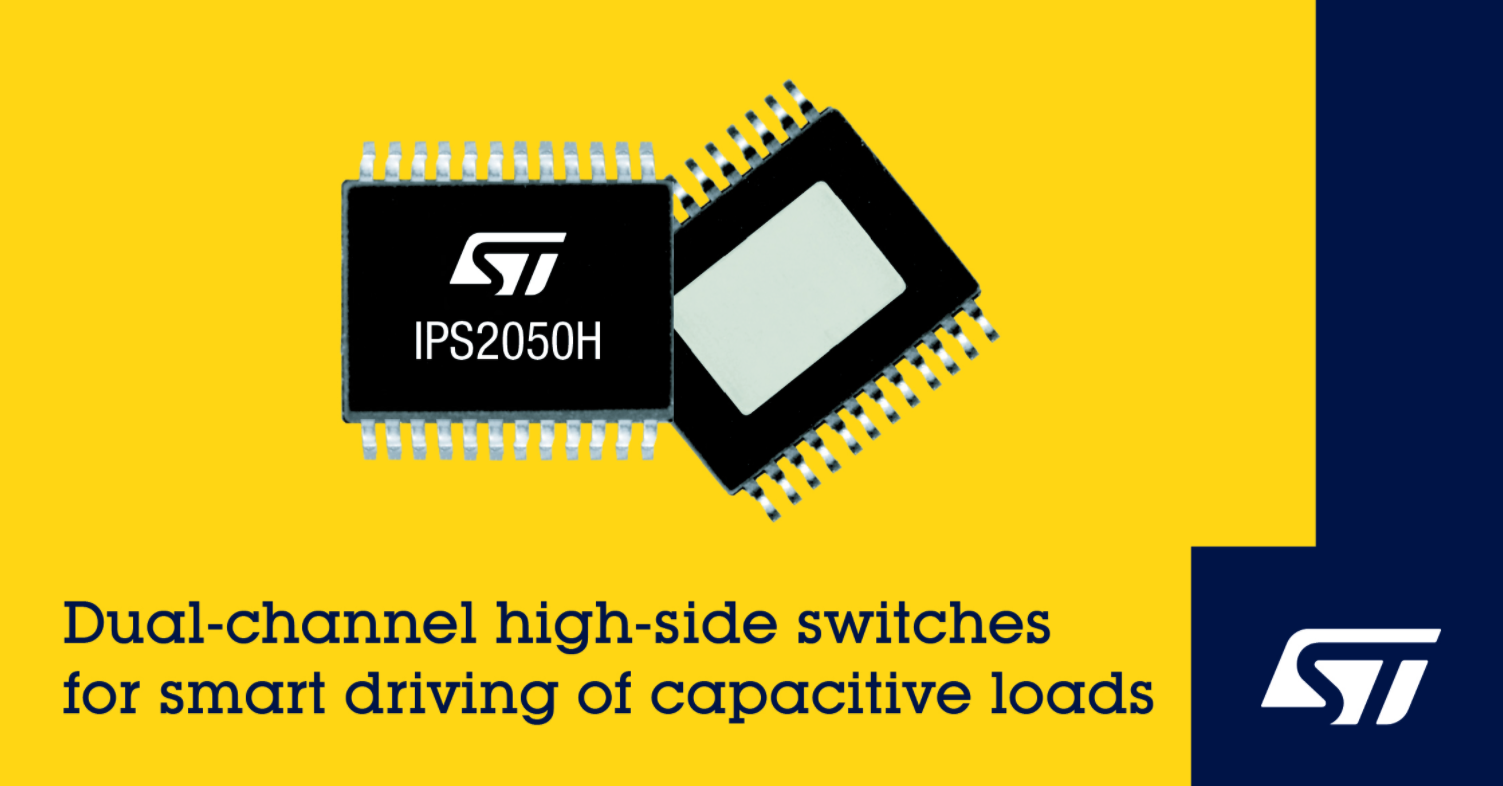 意法半导体双通道高边开关为容性负载驱动设计带来更多灵活性,第2张