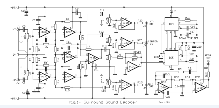 一个小型环绕声解码器电路,poYBAGLL4-GAHolzAAE6E2kGGH8277.png,第2张