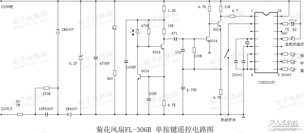 单按键遥控菊花风扇,2.JPG,第3张