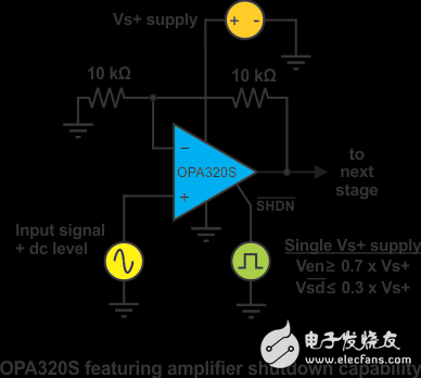 运算放大器第六引脚的关断启动有什么用处？,运算放大器关断引脚具体做什么工作？,第2张