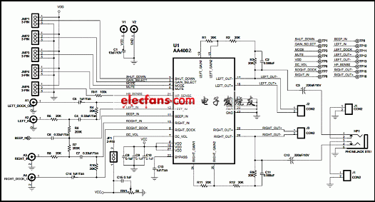 便携式音频功率放大器设计,AA4002典型应用图,第8张