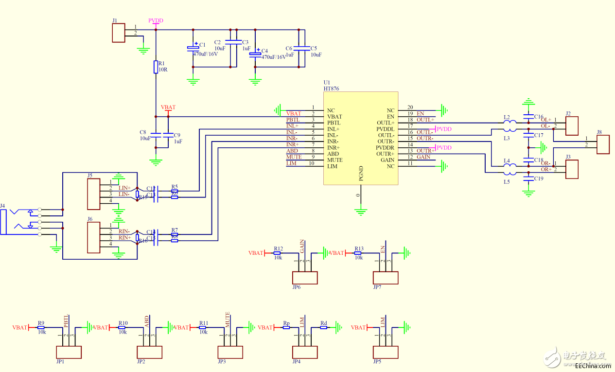 HT876两节锂电池串联立体声2x10W音频放大解决方案,image007.png,第7张