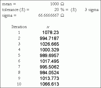 借助Excel的统计学电路分析进行良率分析,　　图6. Excel生成的随机组件值,第8张