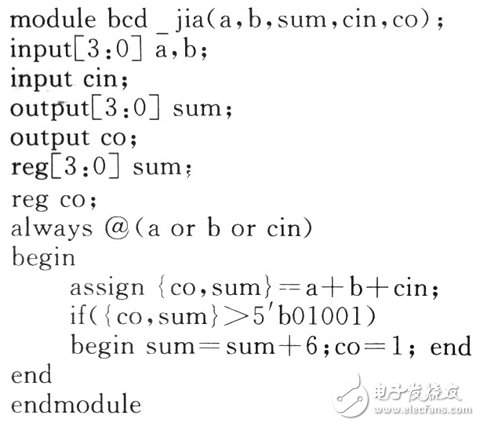 基于FPGA的出租车计价器的设计,一位BCD码加法器的Verilog HDL源程序,第4张