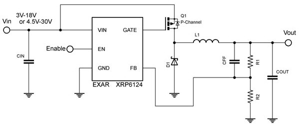 非同步恒定导通时间控制器XRP6124,第2张