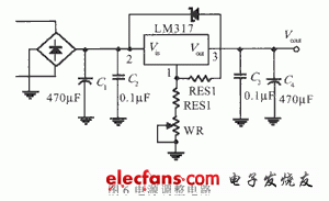 一种新颖的MEMS光开关测量平台的设计与实现,LM317搭建的稳压电源,第7张