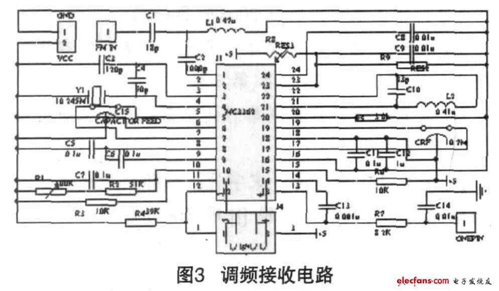 单工无线呼叫及数据传输系统的设计,图3 调频接收电路,第5张