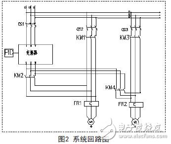 一种简单的变频恒压供水系统的设计方案,系统回路图,第3张