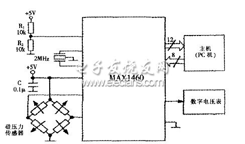 51单片机在智能压力传感器设计中的应用,图1 硅压力传感器的电路图,第2张