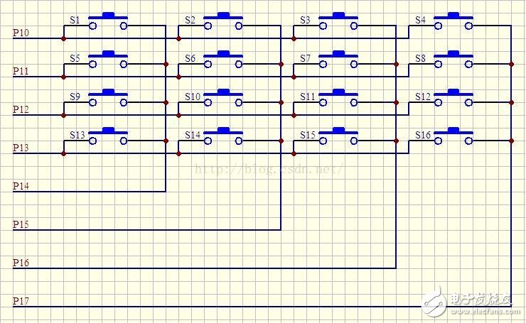什么是矩阵键盘？4*4键盘的原理软件设计分析,什么是矩阵键盘？4*4键盘的原理软件设计分析,第3张