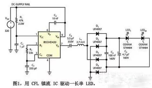 CFL镇流器IC驱动LED应用电路详解,CFL镇流器IC驱动LED应用电路详解,第2张