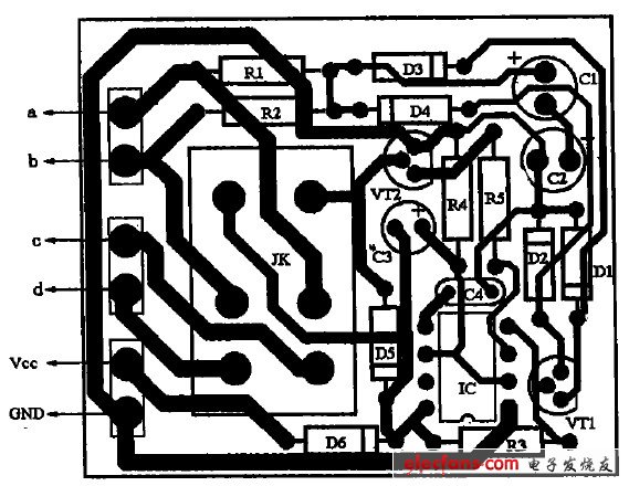 给汽车音响加装扬声器保护电路,图2 PCB板图,第3张