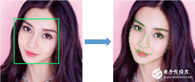 人脸技术基本概念介绍,图2、人脸配准结果举例(右图中的绿色点位人脸配准结果),第2张