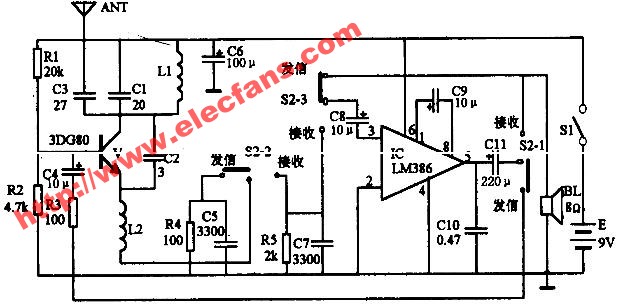 对讲机电路图,第2张