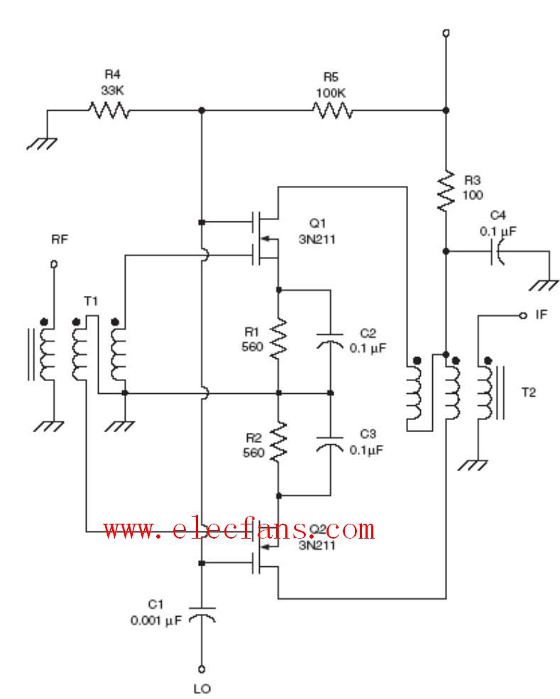 双通道场效应管混频器射频电路 (Dual MOSFET mi,第2张
