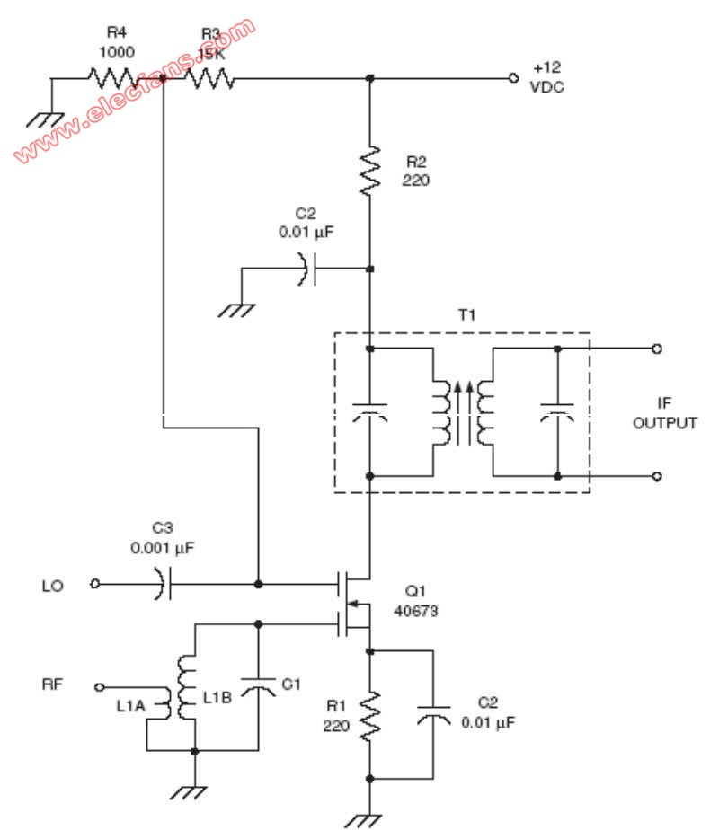 双栅型场效应管混频器射频电路图(Dual-gate MOSF,第2张