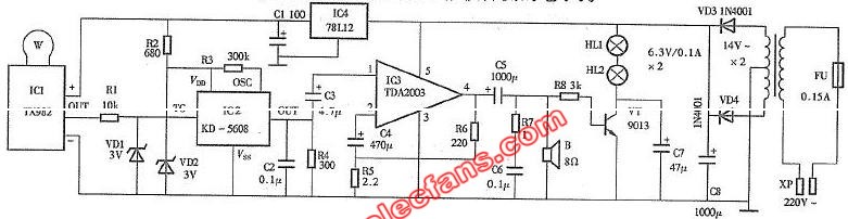 采用TX928的微波语音防盗报警器,第2张