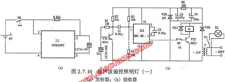 超声波遥控照明灯电路,第2张