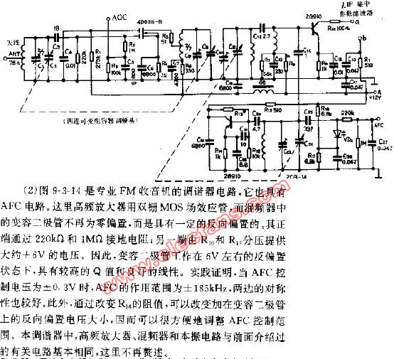 具有AFC的FM收音机调谐电路,第2张