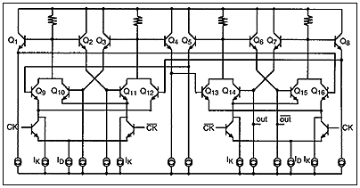 A Silicon Bipolar Broadband PL,Figure 2.  Schematic of first flip-flop in divide-by-eight chain.,第3张