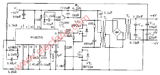 采用SG3525A构成的推挽式DCDC变换器电路,第2张