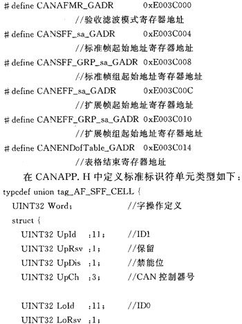 LPC2000系列CAN验收滤波的编程及应用,第4张