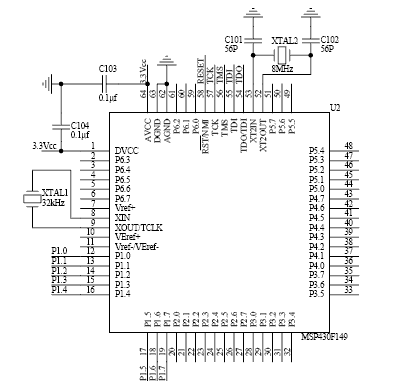 MSP430 按键程序 (含电路图及源代码),第3张