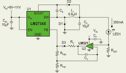 大功率LED恒流驱动电路的设计分析及电路,第4张