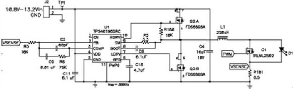 LED的高效驱动分析与典型应用电路,图9 Q1 用于PWM LED电流,第10张