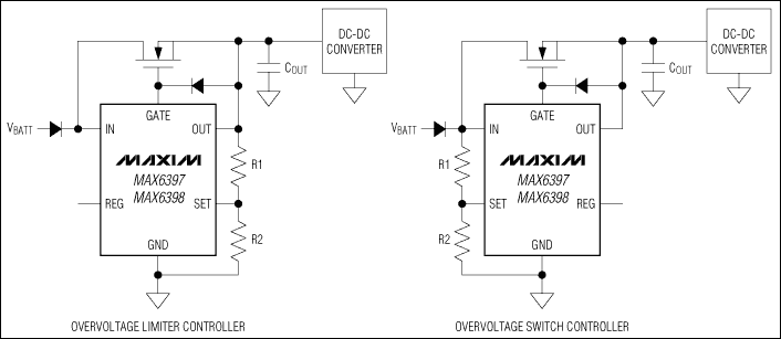 MAX6397, MAX6398 过压保护开关限幅控制器，,第2张