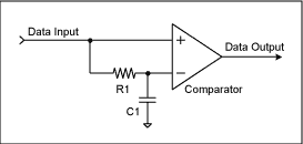 Manchester Data Encoding for R,Figure 4. A simple data-slicer circuit for restoring binary logic levels.,第5张