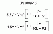 Controlling a Variable Voltage, Equation 3. VOUT Calculation for 4.5V to 5.5V range.,第5张