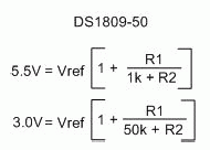 Controlling a Variable Voltage, Equation 4. VOUT Calculation for 5.0V to 5.5V range.,第6张