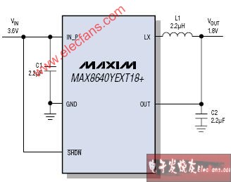 MAX8640Y采用简单的降压型SMPS电路,第2张