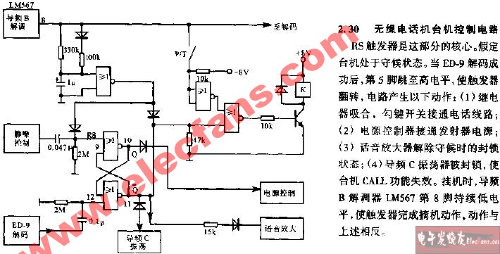 无绳电话机台机控制电路,第2张