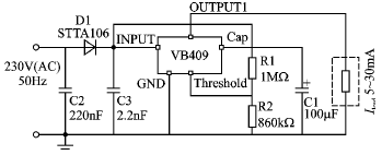 利用电源芯片VB409的无变压器供电电源设计,第4张