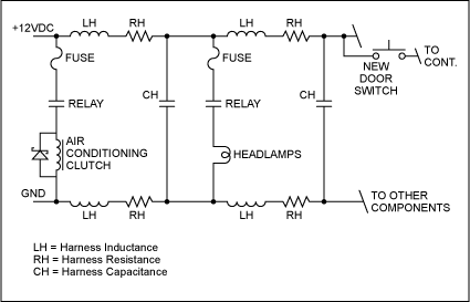 Interfacing Switches and Relay,Figure 7. Vehicle wiring-harness model.,第8张