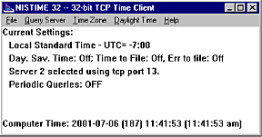 评估马克西姆实时钟表的准确性-Evaluating the,Figure 2. NISTIME 32 main screen.,第3张