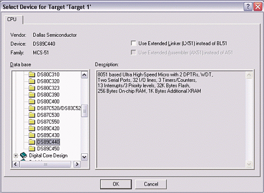 Using the Keil uVision Debugge,Figure 2.  Selecting the device for a new Keil µVision2 Project,第3张